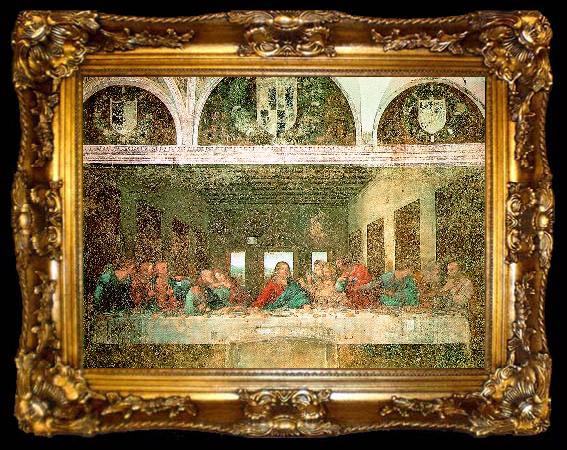framed  LEONARDO da Vinci Mona Lisa (detail) r y, ta009-2